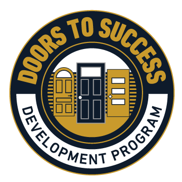 Graphic of "Doors to Success Development Program" at Buckingham